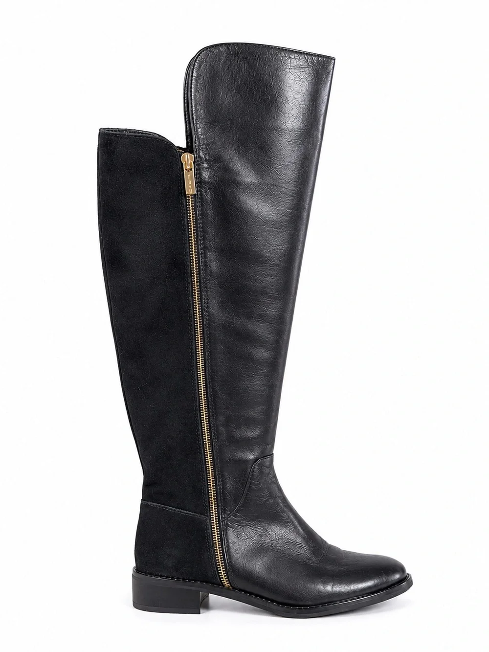 Michael Kors Bromley Leather Suede Over-the-Knee Boots Black Size 7